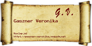 Gaszner Veronika névjegykártya